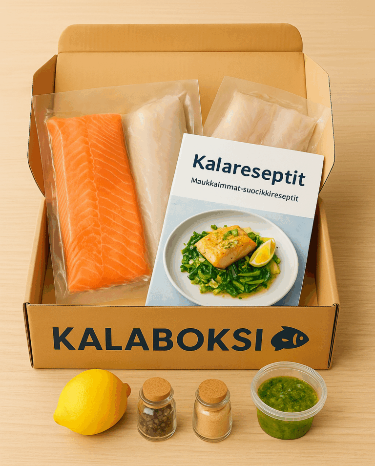 kalaboksi, tuore kalaa, resepti ja tarvikkeet
